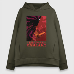 Женское худи Oversize хлопок Бракен уже сзади Lethal company