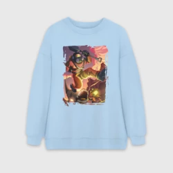 Женский свитшот oversize без начеса хлопок Побего от Фугу Lethal company