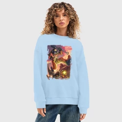 Женский свитшот oversize без начеса хлопок Побего от Фугу Lethal company - фото 2