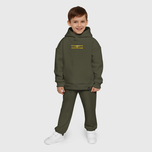 Детский костюм хлопок Oversize Command & Conquer логотип, цвет хаки - фото 9