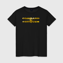 Женская футболка хлопок Command & Conquer логотип
