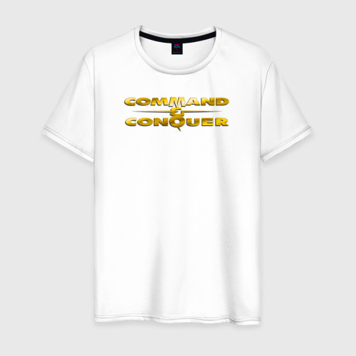 Мужская футболка из хлопка с принтом Command & Conquer логотип, вид спереди №1