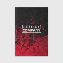 Обложка для паспорта матовая кожа Lethal company red