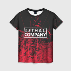 Женская футболка 3D Lethal company red