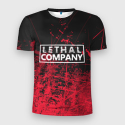 Мужская футболка 3D Slim Lethal company red