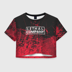 Женская футболка Crop-top 3D Lethal company red