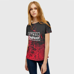 Женская футболка 3D Lethal company red - фото 2