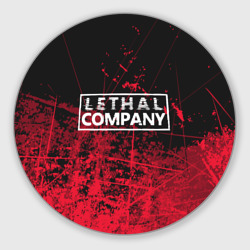 Круглый коврик для мышки Lethal company red