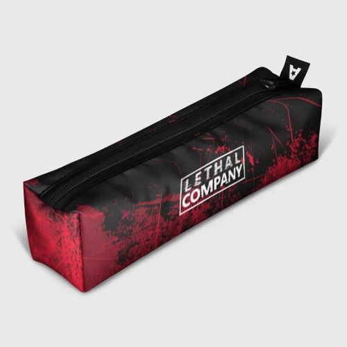 Пенал школьный 3D с принтом Lethal company red, вид спереди #2