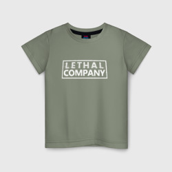 Детская футболка хлопок Lethal company logo