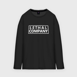 Мужской лонгслив oversize хлопок Lethal company logo