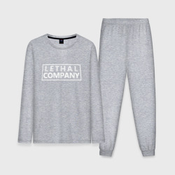 Мужская пижама с лонгсливом хлопок Lethal company logo