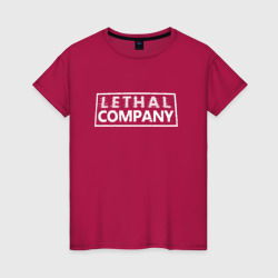 Женская футболка хлопок Lethal company logo