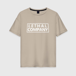 Женская футболка хлопок Oversize Lethal company logo