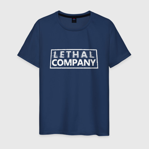 Мужская футболка из хлопка с принтом Lethal company logo, вид спереди №1