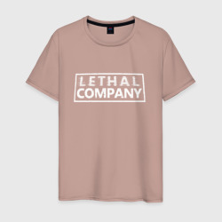 Мужская футболка хлопок Lethal company logo