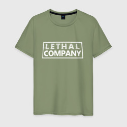 Мужская футболка хлопок Lethal company logo