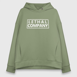 Женское худи Oversize хлопок Lethal company logo