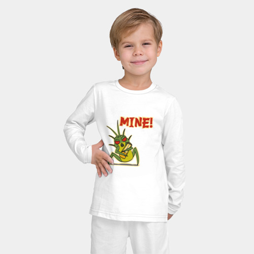 Детская пижама с лонгсливом хлопок с принтом Жадный жук накопитель Lethal company, фото на моделе #1