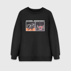 Женский свитшот oversize без начеса хлопок Lethal company memes