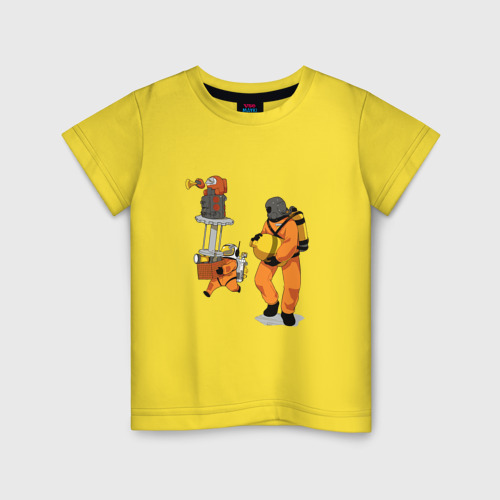 Детская футболка хлопок с принтом Классика Lethal company, вид спереди #2