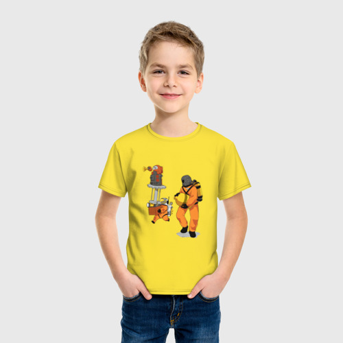 Детская футболка хлопок с принтом Классика Lethal company, фото на моделе #1