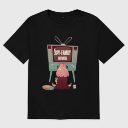 Женская футболка хлопок Oversize Аня из аниме и манги spy x family