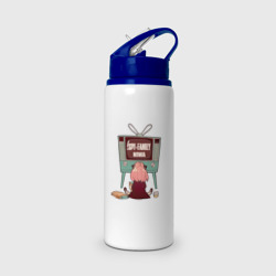 Бутылка для воды с трубочкой Аня из аниме и манги spy x family