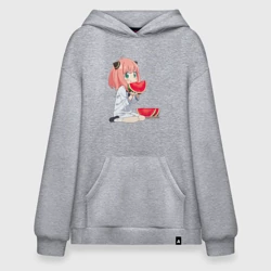 Худи SuperOversize хлопок Аня ест арбуз, аниме семья шпиона