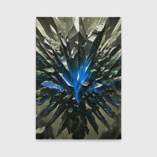 Обложка для автодокументов с принтом Драгоценный камень синий, вид спереди №1
