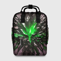 Зелёный драгоценный камень – Женский рюкзак 3D с принтом купить