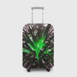 Зелёный драгоценный камень – Чехол для чемодана 3D с принтом купить