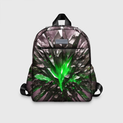 Зелёный драгоценный камень – Детский рюкзак 3D с принтом купить со скидкой в -33%