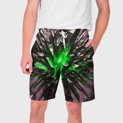Зелёный драгоценный камень – Мужские шорты 3D с принтом купить