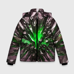 Зелёный драгоценный камень – Зимняя куртка для мальчиков 3D с принтом купить