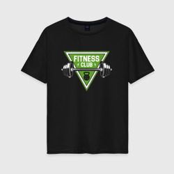 Женская футболка хлопок Oversize Fitness club