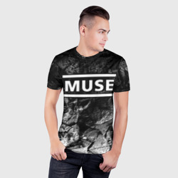 Мужская футболка 3D Slim Muse black graphite - фото 2