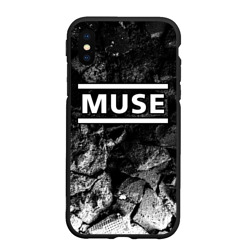 Чехол для iPhone XS Max матовый Muse black graphite