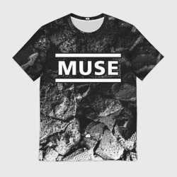 Мужская футболка 3D Muse black graphite