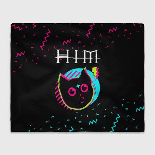 Плед 3D HIM - rock star cat, цвет 3D (велсофт)