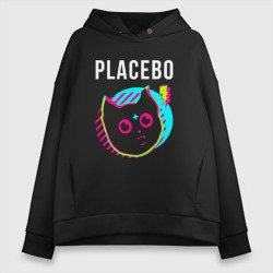 Женское худи Oversize хлопок Placebo rock star cat