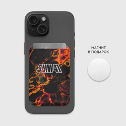 Картхолдер Magsafe магнитный Sum41 red lava - фото 2