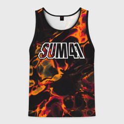 Мужская майка 3D Sum41 red lava