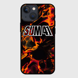 Чехол для iPhone 13 mini Sum41 red lava