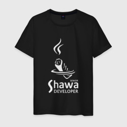 Мужская футболка хлопок Senior shawa developer white
