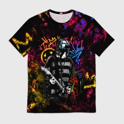 Мужская футболка 3D Nirvana краски звука