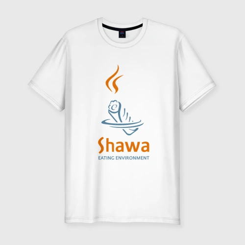 Мужская футболка хлопок Slim Shawa eating environment 