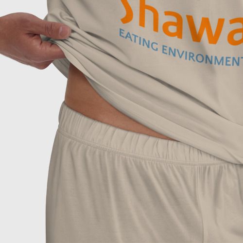 Мужская пижама хлопок с принтом Shawa eating environment, фото #4
