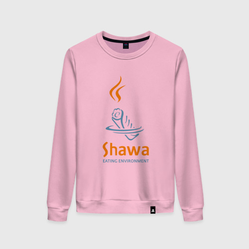 Женский свитшот хлопок Shawa eating environment , цвет светло-розовый
