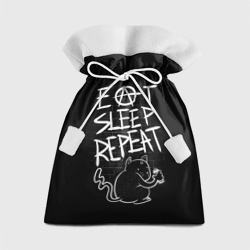 Подарочный 3D мешок Поесть - поспать - повторить